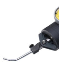 0 To 0.15 Inch Dial Indicator With 0.0005 Inch Graduations, Coaxial Centering, Yellow Dial Face, Dead On Centering For Horizontal And Vertical Machines, Model JD210003, close-up view.