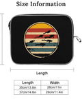 Size dimensions of scuba inspired 14 inch laptop sleeve and protective carry case for notebooks tablets gear with snowflake cloth.