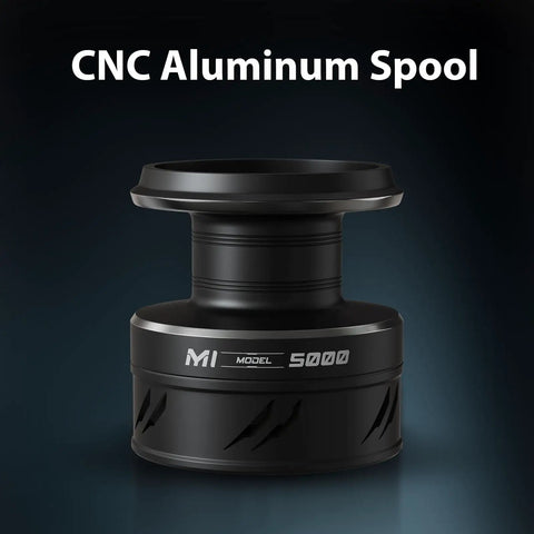 CNC aluminum spool of M1 Spinning Reel For Freshwater Fishing With 9 Plus 1 Ball Bearings 26 Lb Max Drag Five Point Two To One Gear Ratio