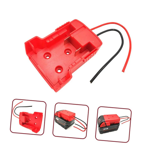 18V Battery Adapter Conversion Kit with secure connector wires for easy plug and play power from lithium-ion cells
