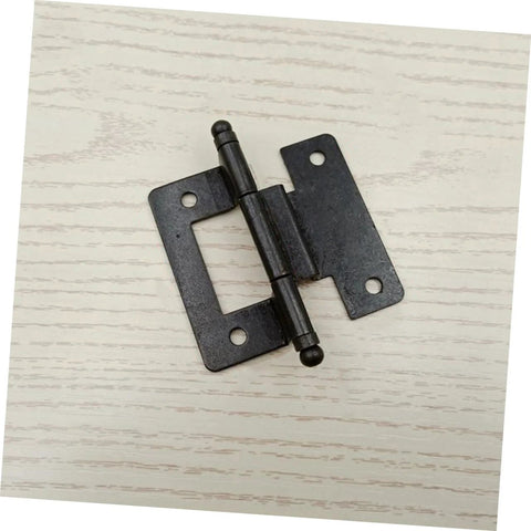 Outanaya black metal cabinet door hinge with mounting plates for kitchen or bathroom cabinets