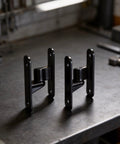 304 Stainless Steel Gate Hinges 2 Pack Wall Mount Barn Door Hinges for Farm Fence and Garage Rust Resistant Black