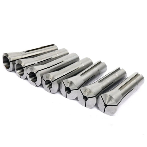 R8 Collets Set 13 Piece Precision Mill Chuck Holder for Bridgeport Machines Shop Ready Size Range 1/8 to 7/8 Inches With.0006 TIR