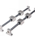 8mm Linear Motion Rail Kit 39.37 Inch 1000mm With 2 Shaft Rods 4 SCS8UU Bearings And 4 SK8 Aluminum Rail Supports visible