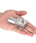 12V Worm Gear Motor 120 RPM Beefy Torque Reduction Drive With 6mm D Shaft Low Speed Mini Turbine Worm Motor held in hand