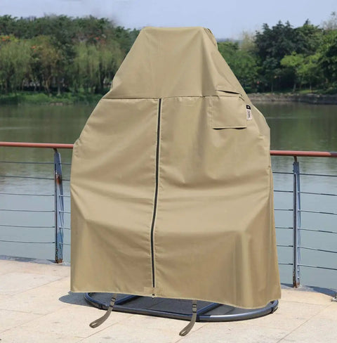 Patio Two Person Egg Chair Cover With Adjustable X Lock System And Zipper For Easy On Off Heavy Duty 100 Percent Waterproof 600D Oxford Hanging Swing Chair Winter Cover on patio