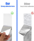 Comparison of Aluminum Tape 2 Inch By 164 Feet Silver 3.9 Mil Heavy Duty Tape showing adhesive strength against competitor.
