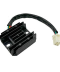 4 pin voltage regulator rectifier from 6 Pin AC CDI Box With Ignition Coil 2x A7TC Spark Plugs kit, for scooters and ATVs, black