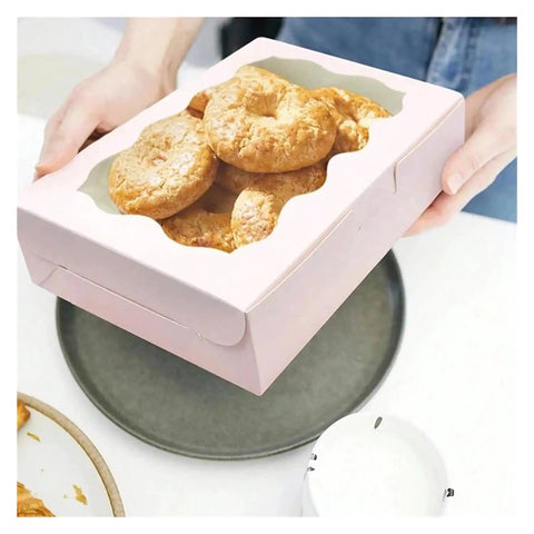 20 Pcs Kraft Paper Gift Boxes With Window Rectangle Jewelry And Treat Boxes For Weddings Cakes Chocolates And Party Favors