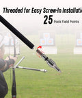 25 Pack Archery Arrow Tips 100 Grain Field Points Screw In For Recurve And Compound Bows Built To Last Tough As Nails Durable Carbon Steel