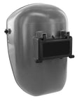 Front view of Tigerhood Classic Thermoplastic Welding Helmet With Speedy Loop Hard Hat Mount Gray Medium Built Tough For Weld Pros