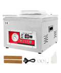 Commercial Chamber Vacuum Sealer Heavy Duty Food Packing Machine Pro Kitchen Meat Saver featuring digital controls and accessories.