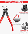 Five Piece Electrical Disconnect Pliers Set For Cars Trucks And SUVs Pro Grade Automotive Connector Disconnect Tools with red handles