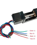 Slick Mini Linear Rail Guide Slide Actuator 250mm Stroke With T6x1 Lead Screw And NEMA 11 Stepper Motor wiring details