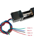 Compact Linear Rail Guide Actuator With 200mm Stroke T6x1 Lead Screw And NEMA11 Stepper Motor For DIY CNC Router Precise Positioning Lab And Inspection Equipment Easy Setup And Reliable Motion For Makers, wired view