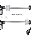 Heavy Duty Linear Actuator Rock Solid Power Recliner Motor Replacement For Lift Chairs 326Mm Stroke showing dimensions and connectors.