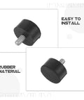 Close-up view of a single rubber furniture leveler with M6 threaded screw from 32 Pcs Adjustable Rubber Furniture Levelers With M6 Threaded Screws Screw In Leveling Feet Pads For Tables Chairs And Sofas Built To Last Floor Protection And Stable Safe Support For Any Cozy Living Space set.