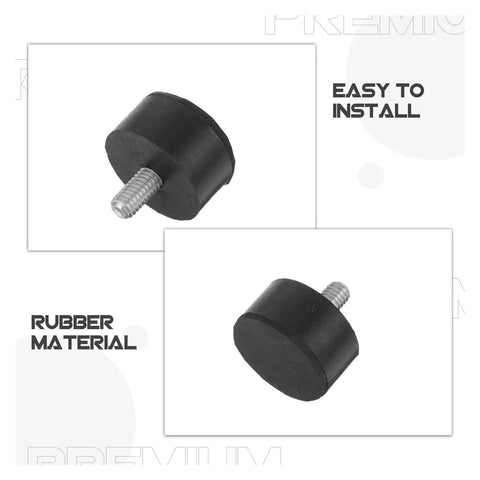 Close-up view of a single rubber furniture leveler with M6 threaded screw from 32 Pcs Adjustable Rubber Furniture Levelers With M6 Threaded Screws Screw In Leveling Feet Pads For Tables Chairs And Sofas Built To Last Floor Protection And Stable Safe Support For Any Cozy Living Space set.