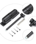 Self Closing Screen Door Closer With Adjustable Closing Force Easy Install No Fuss Heavy Duty Stainless Steel Nylon Gate Closer components.