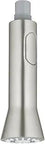 Pull Out Spray Faucet With Infinity Finish For Kitchen Use, High Flow Dual Jet Spray nozzle, stainless steel design.