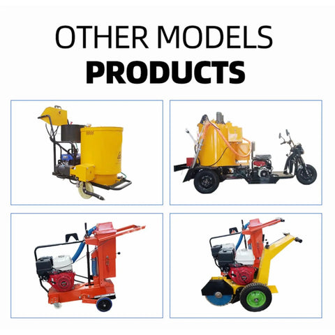 Other models of Heavy Duty Road Crack Filling And Sealing Machine With Automatic Heating shown in various designs.