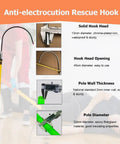Workhorse Telescoping High Voltage Rescue Hook Kit For Substations, Insulated Fiberglass Extendable Pole details displayed.