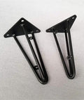 Built Tough Heavy Duty Rustic Shelf Brackets Wall Mount Supports Sturdy Triangle Steel Corbels with black coat finish.