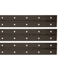 Heavy Duty Electro Black Plated Piano Hinges 2 Inch By 0.40 Inch By 72 Inch With Steel Pin 3 Pack Durable Steel Construction