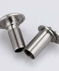 Solid Brass 220 Degree Door Viewer With Rotating Privacy Cover for 1.38-2.17 Inch Doors, close-up view of silver peephole