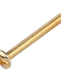Hella Durable 25 Pack Eight Thirty Two By One Point Seven Five Truss Head Machine Screws Premium Brass Plated Steel close-up.