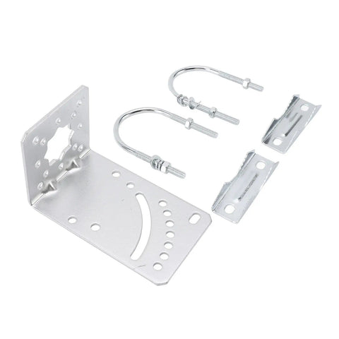 Heavy Duty Iron L Bracket Pole Mount Kit For Satellite Internet Antenna with tools, versatile mount for various surfaces