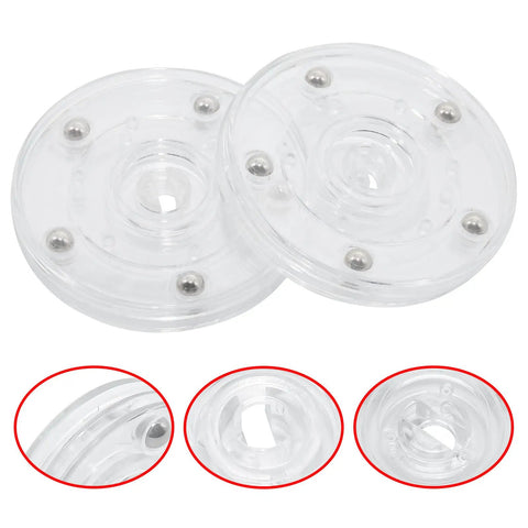Top Tier Heavy Duty 3 Inch Clear Acrylic Lazy Susan With Hella Smooth Swivel Bearings for effortless countertop organization.