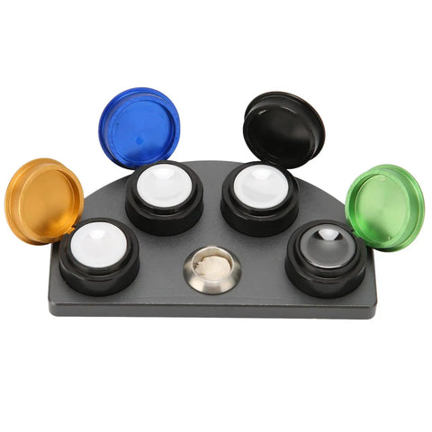 Watch Oil Dip Tool With Four Color Ceramic Dishes, Rust Proof Alloy Frame, Durable Watch Repair Accessory For Pros And Home Hobbyists