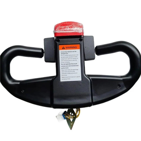 Excavator Tiller Head Operating Handle Actuation Lever With Throttle Controller Replacement Part For Heavy Duty Forklift Machinery durable black plastic grip.