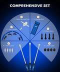 14.5 Inch Tire Spoon Kit With 20-Piece Tire Changing Tools includes valve tool, storage roll, rim protectors, and leverage spoons.