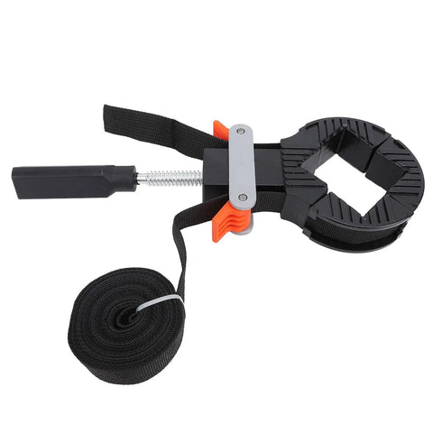 Quick Tension Adjustable Strap Clamp For Pro Level Woodworking And Swifter Picture Frame Assembly Featuring A Heavy Duty 32 Foot Nylon Webbing Strap With Slick Lever Action And No Fuss Rotation Handles