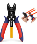Air Line Pliers For Quick Disconnects No Fuss Easy Push To Connect Tool for Three Eighths and One Half Inch Pneumatic Hoses Removal