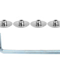 Heavy Duty 304 Stainless Steel Beveled Double Sided Shower Door Hinge With Complete Installation Kit parts and hex key