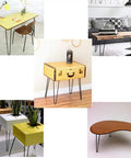 Collage of DIY tables using Heavy Duty Hairpin Table Legs Built Tough With Rock Solid Steel Construction for various styles.