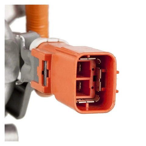 Top Grade Heavy Duty Electric Auto Air Compressor Climate Control Replacement Fits Toyota Prius And Lexus Ct200h Swaps In 8837076010 close-up of orange electrical connector