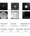 Solid Countertop Electric Ice Maker Game Changer showing control panel and ventilation for quick ice production.