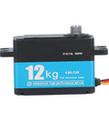 Industrial Grade Full Metal Servo Motor Brings Kick Ass 12Kg Torque And Hella Precision To RC Car Boat Drone And Robot Arm Projects With Sealed Design, side view showing digital servo.
