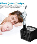 Whisper Quiet 3W 50GPH Mini Submersible Water Pump for Small Fountains, shown with sleeping mother and baby, ultra quiet design