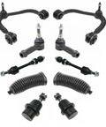 Built Tough 10 Piece Front Steering And Suspension Complete Kit For 2006-2008 Ford F150 4wd includes control arms, ball joints.