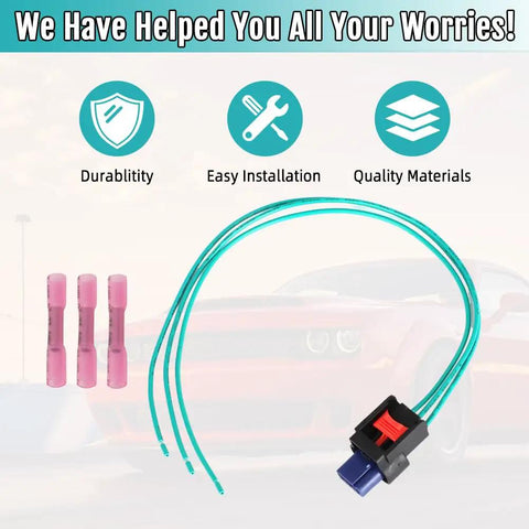 Dodge Exhaust Valve Actuator Connector Plug N Play Pigtail with heat-shrink connectors for Challenger Charger 2015-2023