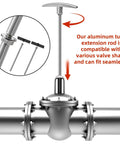 Two Pack RV Waste Valve Handle Replacement Kit with adjustable tube and universal fit for camper and trailer waste system