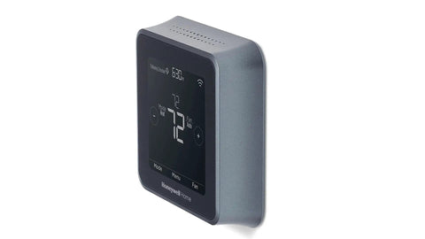 Side view of Renewed T5 Plus Smart Thermostat Black With 7 Day Scheduling And Location Based Temperature Control Geofence Technology