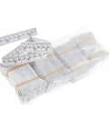 Disposable Paper Tape Measure for Medical Use 40 Inch by Three Quarter Inch Write On Tape for Recording Patient Info Baby Head Circumference Ruler Eco Friendly Coated Paper Pack of 100 showing multiple rolled tapes.