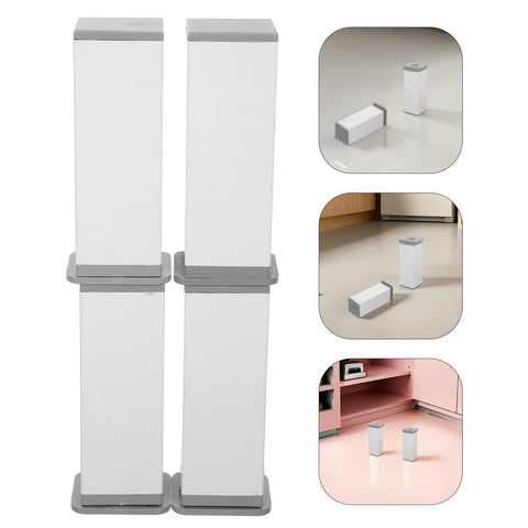 Adjustable Cabinet Legs 4 Pack Aluminum Alloy Height Adjustable Feet for Cabinets Cupboards and Bathroom Units Moisture Resistant