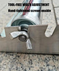 Heavy Duty Cable Drum Roller For Heavy Wire Reels Stainless Steel Cable Roller Stand Reel Dispenser Holds Reels Up To 23 Inches Wide Built To Last Tool-free adjustment close-up